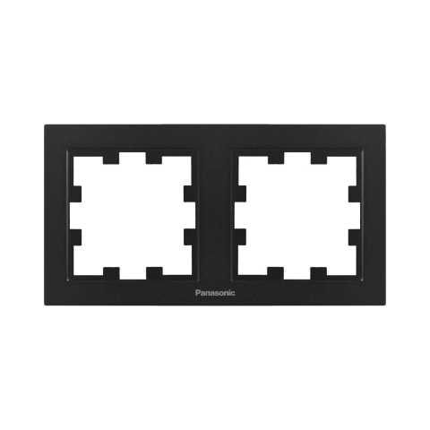 Rame - Rama priza dubla orizontala Karre Plus 55 Negru