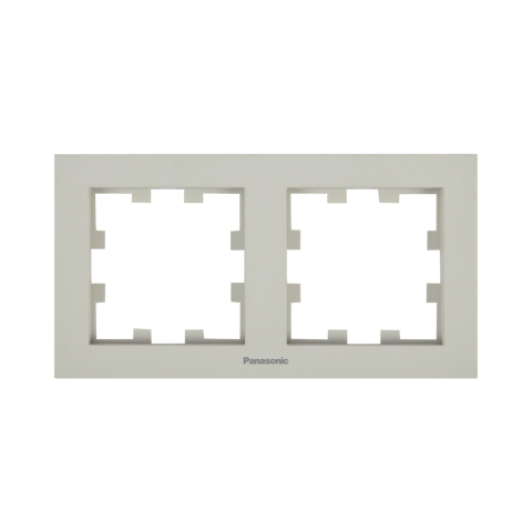 Rame - Rama priza dubla orizontala Karre Plus 55 Soft Touch Sandstone