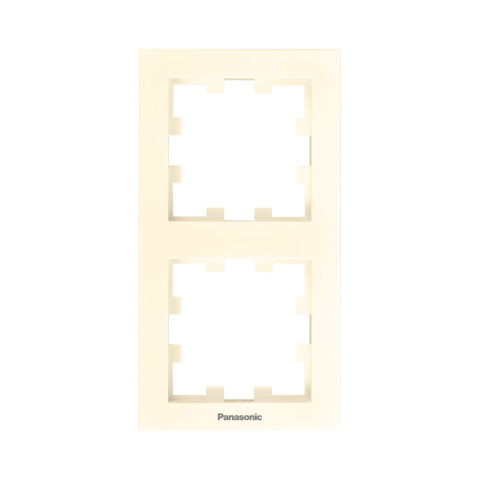 Rame - Rama priza dubla verticala Karre Plus 55 Bej