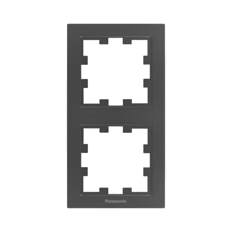 Rame - Rama priza dubla verticala Karre Plus 55 Fumuriu