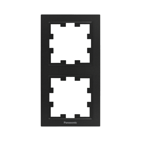 Rame - Rama priza dubla verticala Karre Plus 55 Negru