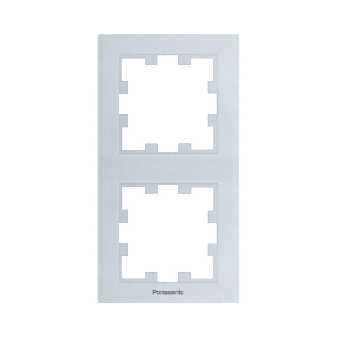 Rame - Rama priza dubla verticala Karre Plus 55 Silver