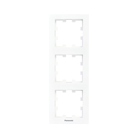 Rame - Rama priza tripla verticala Karre Plus 55 Alb