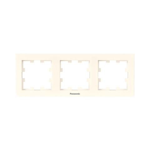 Rame - Rama priza tripla orizontala Karre Plus 55 Bej