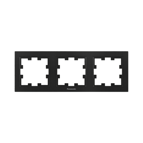 Rame - Rama priza tripla orizontala Karre Plus 55 Negru