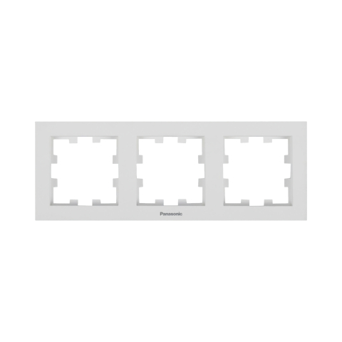 Rame - Rama priza tripla orizontala Karre Plus 55 Soft Touch Seashell