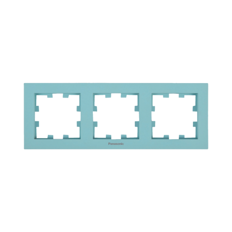 Rame - Rama priza tripla orizontala Karre Plus 55 Soft Touch Turcoaz