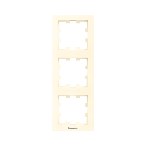 Rame - Rama priza tripla verticala Karre Plus 55 Bej