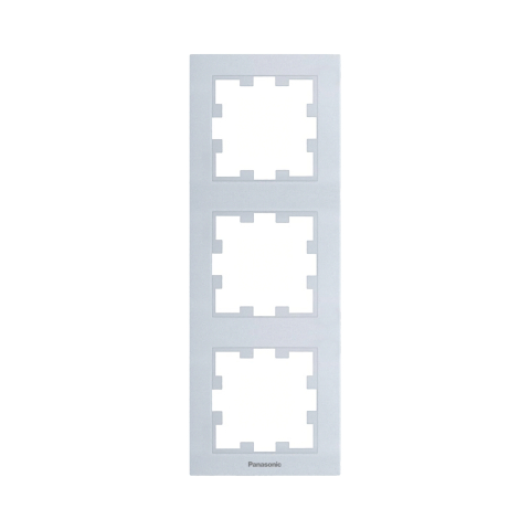 Rame - Rama priza tripla verticala Karre Plus 55 Silver