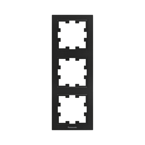 Rame - Rama priza tripla verticala Karre Plus 55 Negru