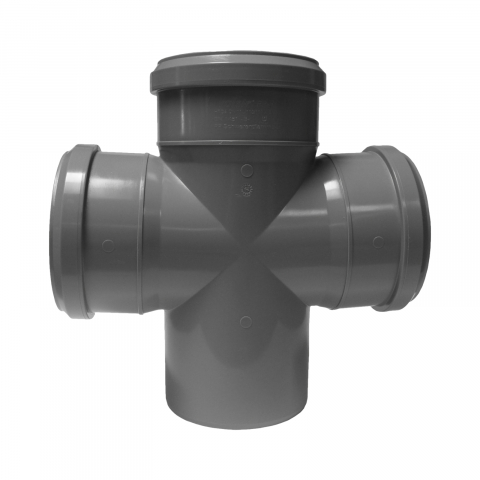 Instalatii sanitare - Ramificatie dubla PP D.110 x 110 x 110 mm x 87 grade