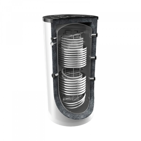 Boilere termoelectrice - Rezervor HYG cu serpentina ACM + 2 serpentine AT 1000 TESY V 10/9 S2 1000 95 HYG5.5