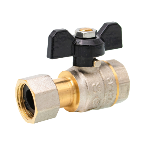 Robineti apa - Robinet sferic tip fluture cu olandez 1" filet interior SLK