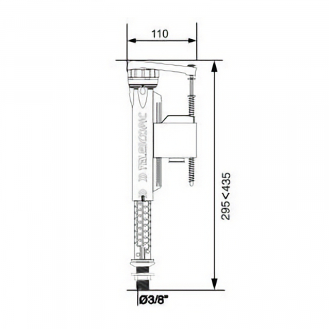 Robinet flotor 3/8 alimentare laterala Jollyfill Wirquin [1]