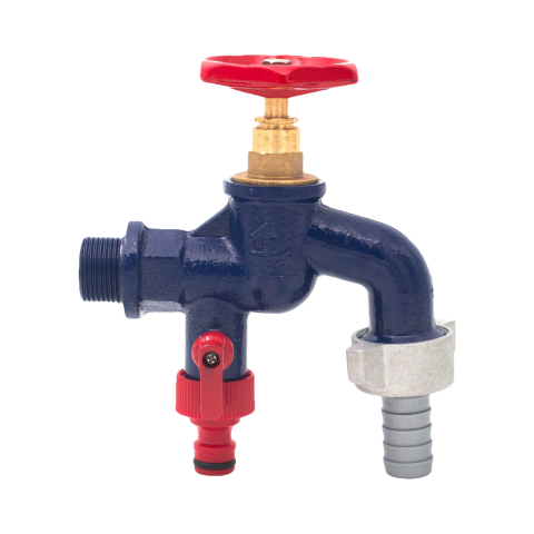 Robineti apa - Robinet fonta dublu serviciu cu doua iesiri 3/4" SLK