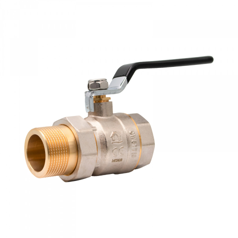Robineti apa - Robinet sferic alama cu olandez si maner 1.1/4" MF