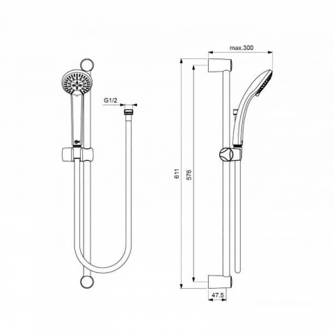 Set cada cu bara ALPHA promo 3 in 1 (BC486AA, BC654AA si B1489AA) Ideal Standard [2]