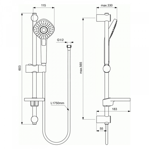 Set cada cu bara CERAPLAN III promo 3 in 1 (BC560AA, B0718AA si B2621AA) Ideal Standard [6]