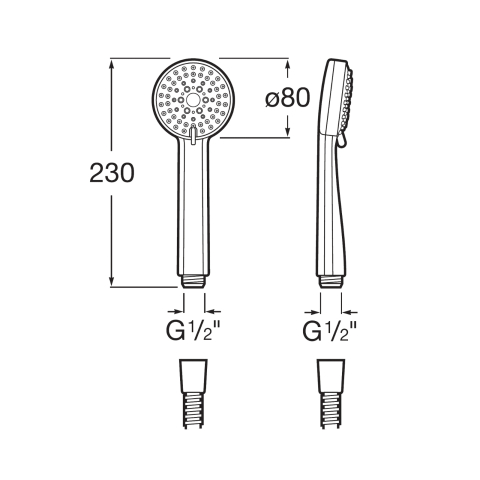 Set de dus cu 3 functii, D.80 mm Stella Roca [3]