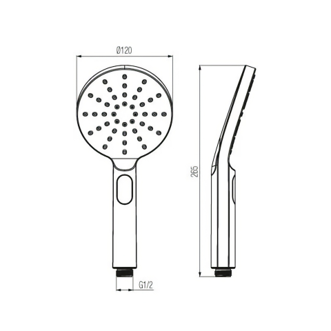 Set de dus cu punct, 3 functii ROUND Black Valvex [1]