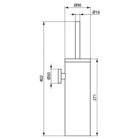 Set perie WC, montaj suspendat crom Iom Ideal Standard [1]