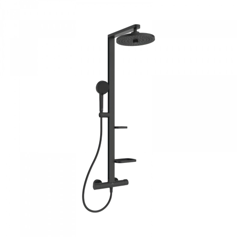 Coloane de dus - Sistem de dus cu baterie dus termostatata Ceratherm Alu+ Negru Ideal Standard