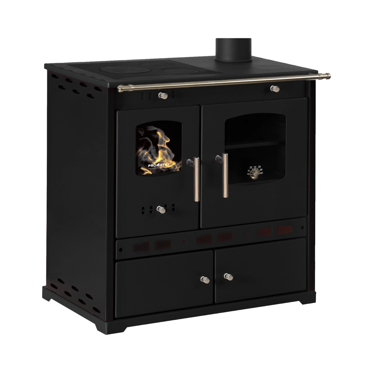 Instalatii termice - Soba cu cuptor PRAKTIK LUX negru