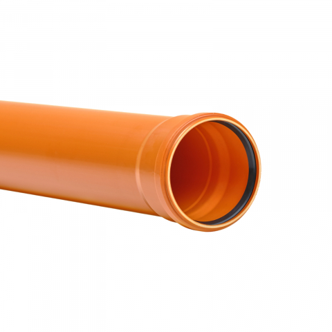 Canalizare exterioara - Teava PVC-U KG multistrat cu mufa si garnitura SN2 D.110 x 2.2 mm L= 4.0 m