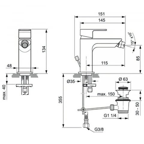 Baterie bideu EDGE Ideal Standard [3]