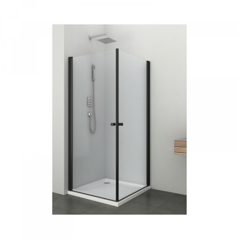 Paravan dus - Usa batanta Black Brava 65-67 x 195 cm Sanotechnik
