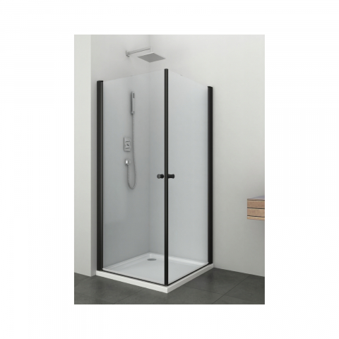 Paravan dus - Usa batanta Black Brava 85-87 x 195 cm Sanotechnik