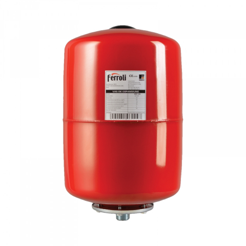 Vase de expansiune, pompe de recirculare si UPS - Vas de expansiune vertical cu functionare la presiune maxima de 10 bar VEF 35 litri Ferroli