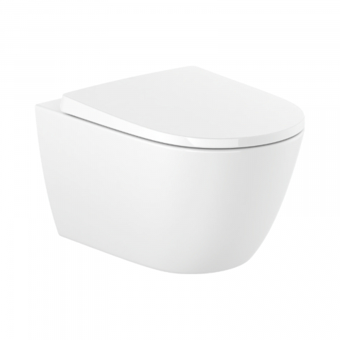 Baie - Vas WC suspendat din portelan, Rimless, cu evacuare orizontala ONA Roca