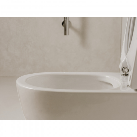 Vas WC suspendat din portelan, Rimless, cu evacuare orizontala ONA Roca [1]