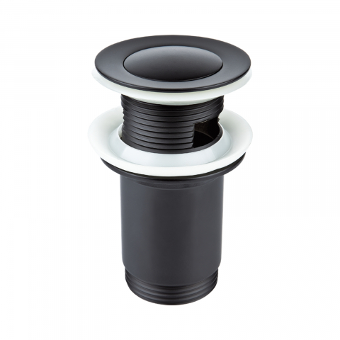 Sifoane, ventile si rigole de scurgere - Ventil de scurgere cu sistem pop-up si preaplin SOFT BLACK