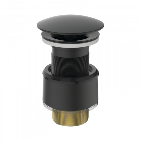 Sifoane lavoar si ventile - Ventil lavoar simplu G1.1/4" negru mat simplu push-open Ideal Standard