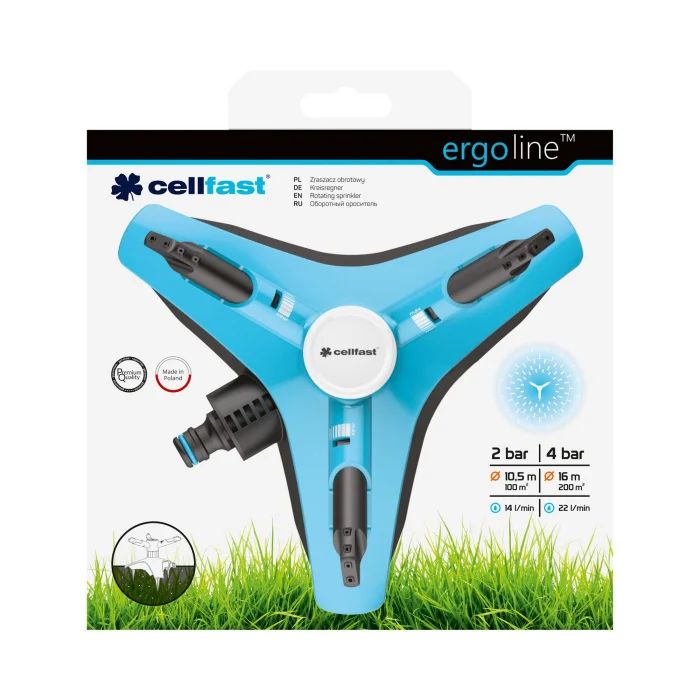 Aspersor rotativ Cellfast ENERGO™ TT cu bază triunghiulară [2]