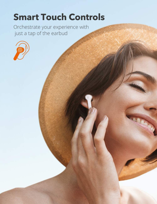 Casti audio In-Ear Taotronics TT-BH53 SoundLiberty , True Wireless, Bluetooth 5.0, TWS - Alb [3]