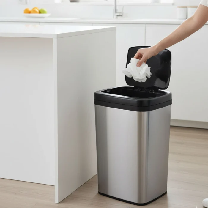 Coș de gunoi automat Rovotec SD-012, inox, 40 L, senzor și touch [7]