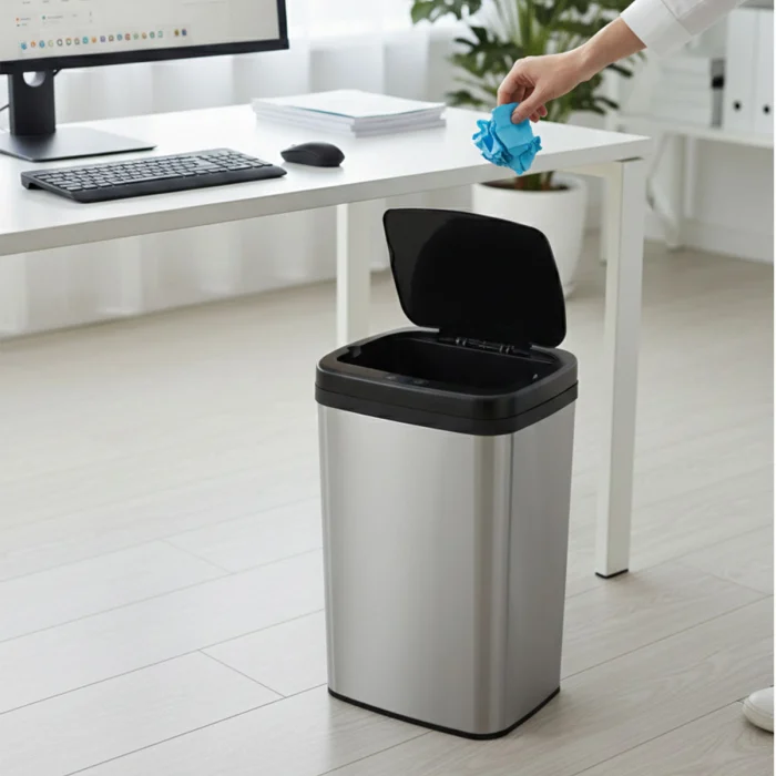 Coș de gunoi automat Rovotec SD-012, inox, 40 L, senzor și touch [5]