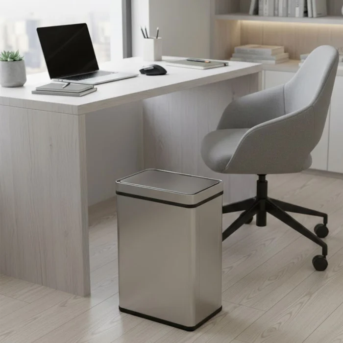 Coș de gunoi automat Rovotec SD-807, inox, 60 L, filtru carbon și Soft Close [4]