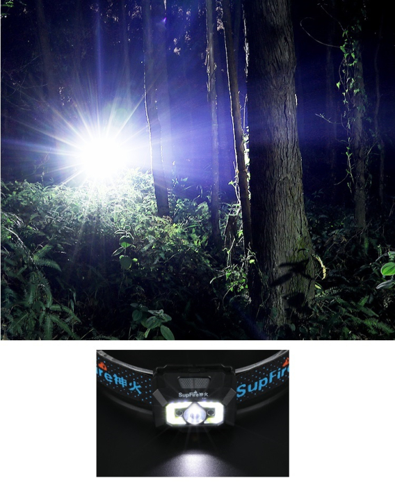 Lanterna LED pentru cap Supfire , USB, 500lm, 130m [6]