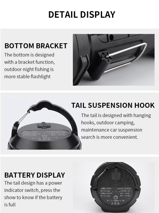 Lanterna LED Supfire , USB, 440lm, 390m, PowerBank, incarcare USB, 3000mAh, lumina rosie [8]