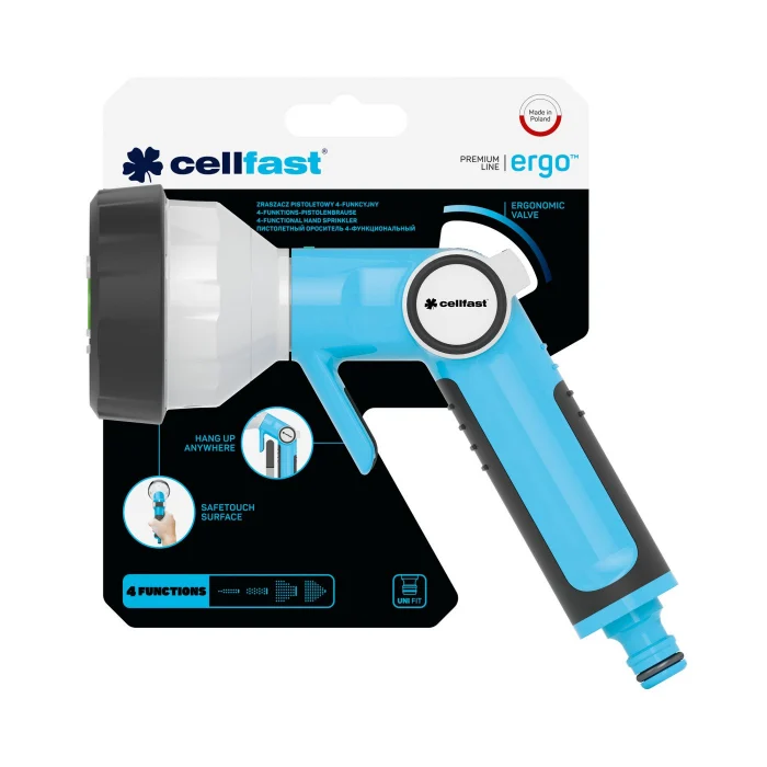 Pistol pentru stropit Cellfast ERGO™ cu 4 funcții și reglaj debit [3]