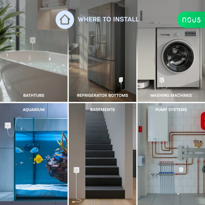 Senzor smart NOUS E13, Zigbee 3.0, detectie scurgeri si lipsa apa, alarma locala, notificari [6]