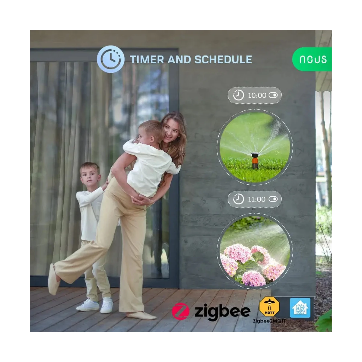 Set 2 prize Inteligente WiFi pentru exterior NOUS A6Z,16A - ZigBee 3.0, Monitorizare energie, IP44 [7]