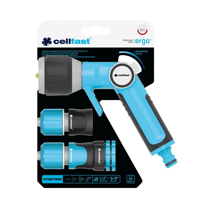 Set pistol pentru stropit Cellfast ERGO™ cu conectori 1/2"-5/8" [3]