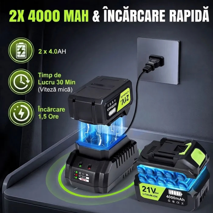 Suflantă pentru frunze Rovo BF811 cu doi acumulatori și tub de suflare [3]