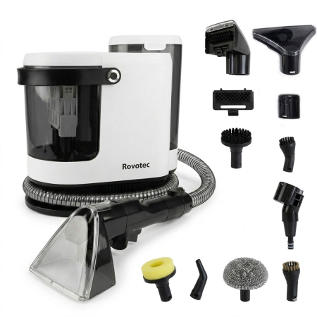 Curățenie - Aspirator cu Spalare si Abur Rovotec EASY WASH, 1700W, Curatare cu apa rece calda, Abur, 9 accesorii, 15K Pa, Autocuratare, Eliminare Bacterii, Acarieni, Canapea, Mocheta, Geamuri,