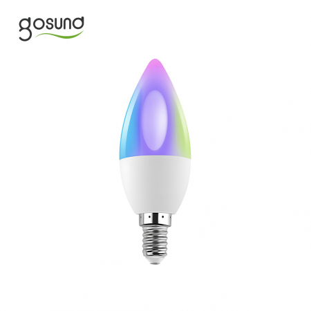 Iluminat inteligent - Bec LED RGB Smart Gosund , RGB+CW, 5W, E14, Control din aplicatie